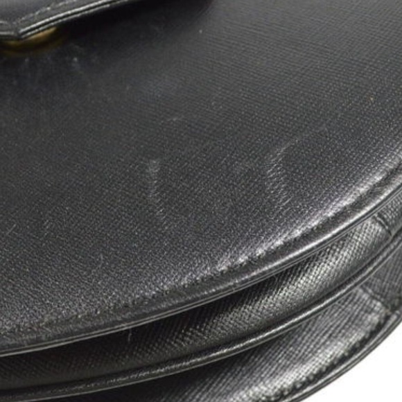 SAINT LAURENT YSL Shoulder Bag Leather Black with strap crossbody - Picture 14 of 16